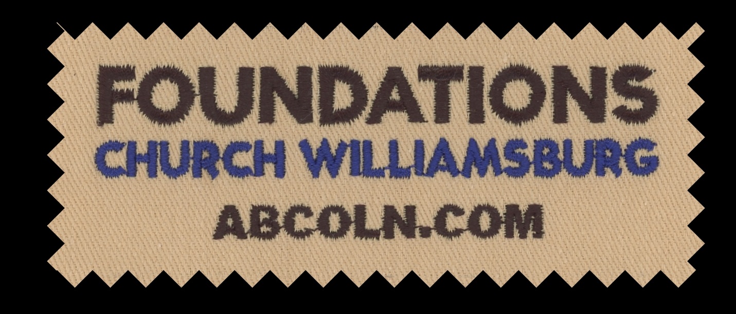 60 wt digitizing Church Williamsburg Foundations smooth curves on lower case C and crisp and sharp edges on pinnnacles of M by Abcoln.com